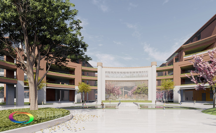 廣州源雅學(xué)校報告廳項(xiàng)目由通用舞臺阻燃幕布承建